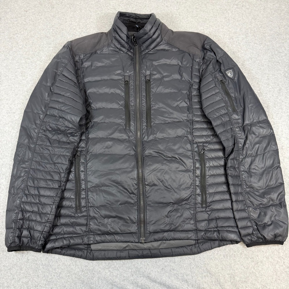Kuhl Spyfire Jacket Mens Medium Black Gorpcore Outdoors Casual Zip Low Bulk